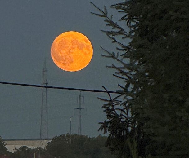 Bereits am Dienstagabend war der große Mond über Freiberg zu sehen.