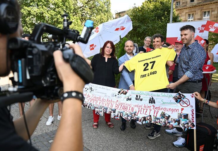 Protestaktion der GEW