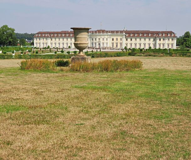 Kein Anblick, den man gerne sieht. Die Rasenflächen im Südgarten leiden sichtlich unter Hitze und Trockenheit.
