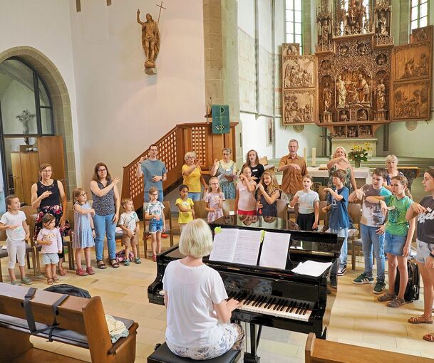 Musicalprobe in der Besigheimer Stadtkirche.