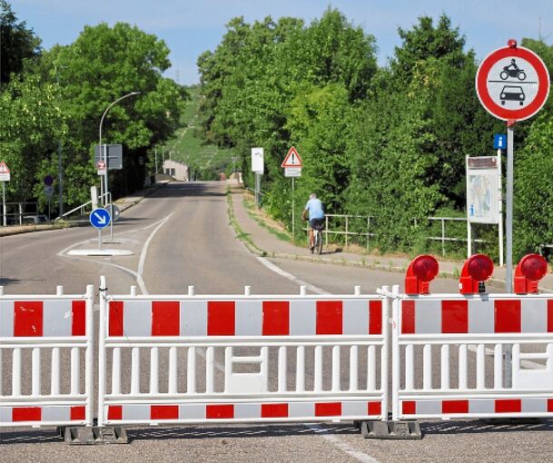 Seit dem 13. Juli ist die Neckarbrücke in Besigheim für den motorisierten Verkehr gesperrt.