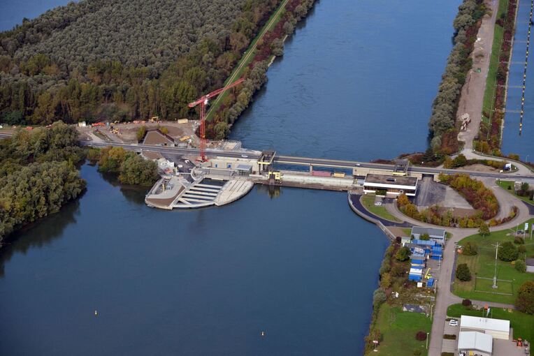 Luftbild Rheinkraftwerk Iffezheim Luftbild Rheinkraftwerk Iffezheim