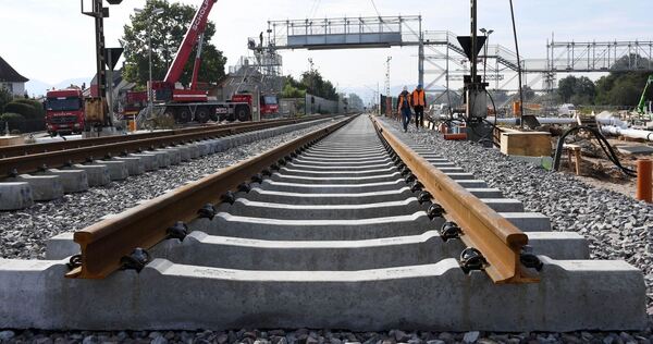 Baustelle Rheintalbahn bei Rastatt