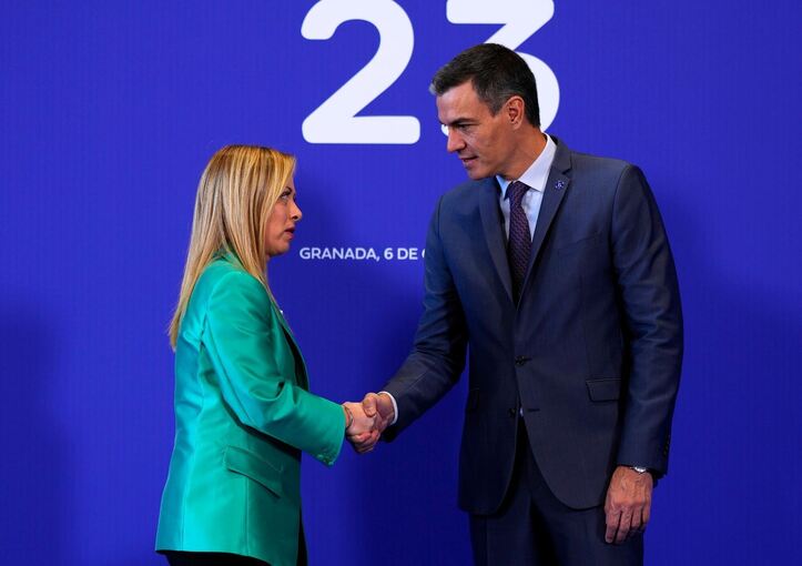 Meloni und Sanchez Meloni und Sanchez