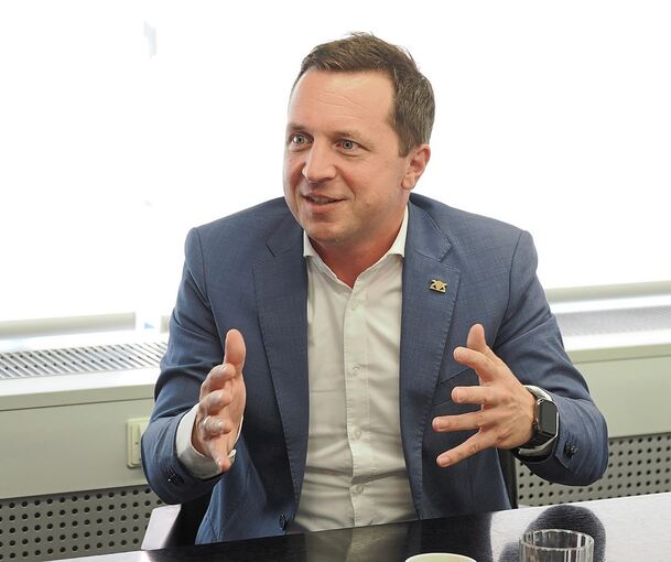 Findet, dass die SPD zu viele Randthemen beackert, so dass nicht mehr klar werde, wo sie bei den wichtigen Dingen steht: Sascha Binder, SPD-Fraktionschef im Landtag, beim Interview mit der LKZ-Redaktion.