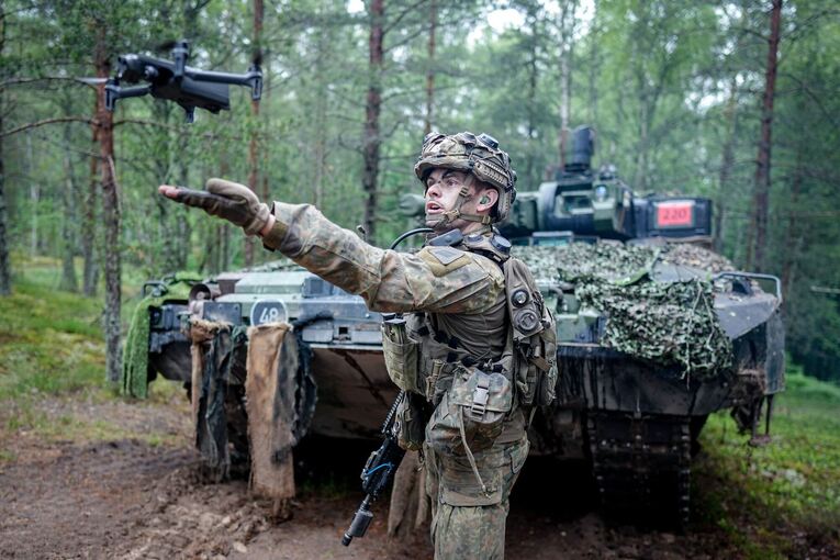 Panzerbrigade 45 übt auf litauischem Boden