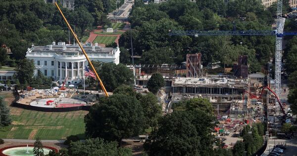 Baumaßnahmen am Weißen Haus in Washington