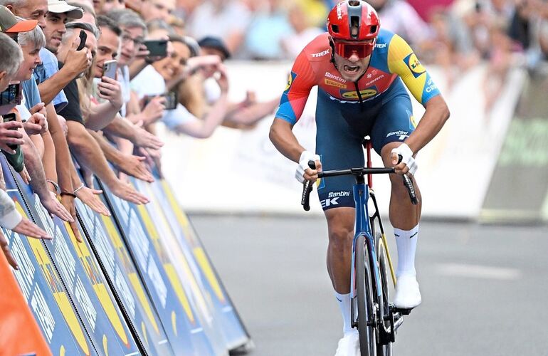 Rad-Profi Jonathan Milan bei der Deutschland-Tour 2025: Dieses Jahr führt das Rennen auch durch den Landkreis Ludwigsburg. Rad-Profi Jonathan Milan bei der Deutschland-Tour 2025: Dieses Jahr führt das Rennen auch durch den Landkreis Ludwigsburg.
