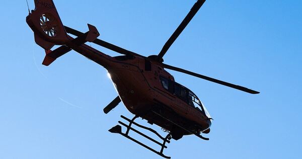 Auch ein Rettungshubschrauber war im Einsatz.