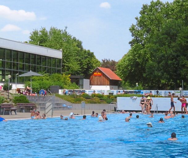 Im Schwimmerbecken herrscht ordentlich Betrieb.