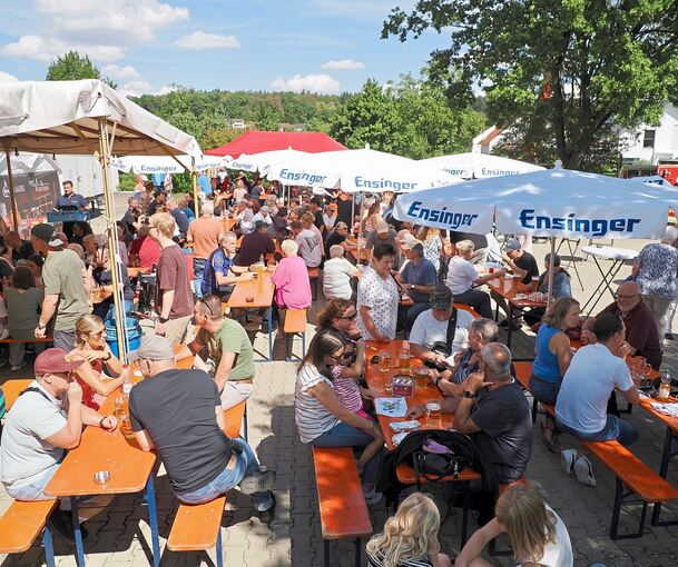 Die Feuerwehr hat nicht mit so vielen Besuchern gerechnet. Es mussten zusätzliche Garnituren aufgestellt werden.
