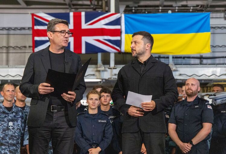 Ukrainischer Präsident Selenskyj in Großbritannien Ukrainischer Präsident Selenskyj in Großbritannien