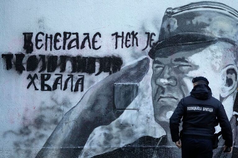 Mladic-Graffiti in Belgrad Mladic-Graffiti in Belgrad
