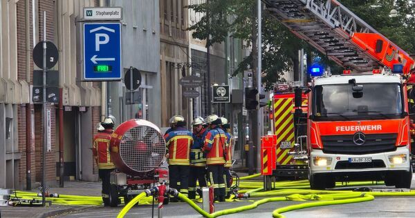 Brand in Parkhaus in Karlsruher Innenstadt