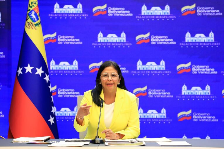 Geschäftsführende Präsidentin Delcy Rodríguez Geschäftsführende Präsidentin Delcy Rodríguez