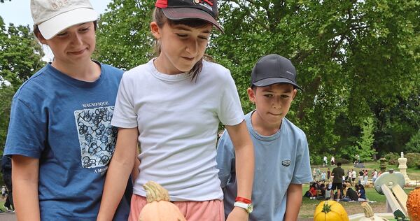 Mit mehreren Murmelbahnen können Groß und Klein beim Blühenden Barück spielen.