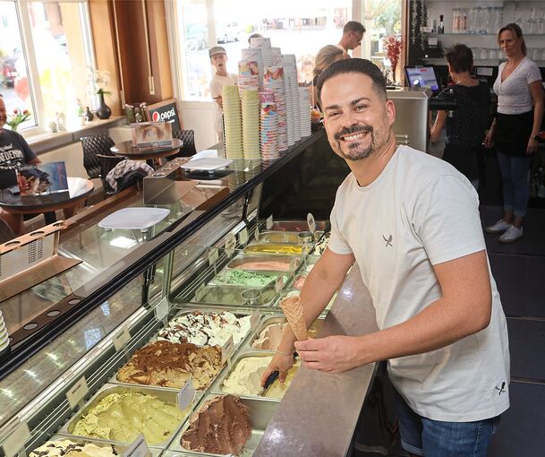 Claudio Santone liebt Eis und seine Eisdiele.