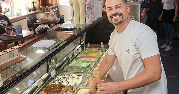 Claudio Santone liebt Eis und seine Eisdiele.