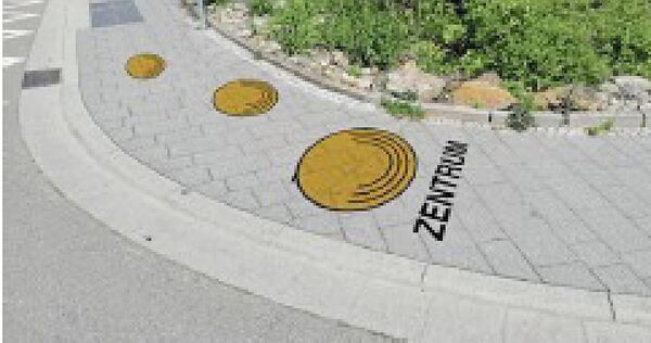 So stellt sich die Freiberger Stadtverwaltung das Leitsystem vor, das Besucher der Stadt vom Bahnhof ins Zentrum führen soll.