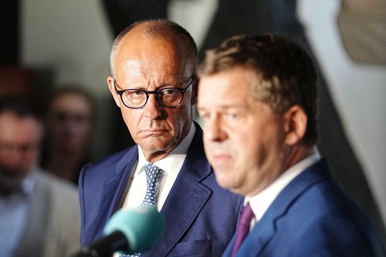 Wahlkampf der CDU Sachsen-Anhalt mit Bundeskanzler Merz