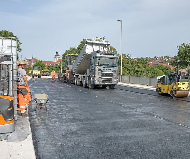 Die Sanierungsarbeiten auf der Auwiesenbrücke in Bietigheim-Bissingen werden in dieser Woche beendet.