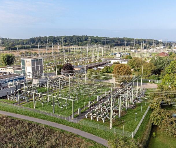 Das Umspannwerk Hoheneck ist einer der wichtigsten Knotenpunkte im südwestdeutschen Stromnetz.