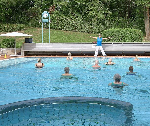 Sportlich geht es im Freizeitbad vor allem bei den Kursen zu, die außerhalb der öffentlichen Badezeiten stattfinden.