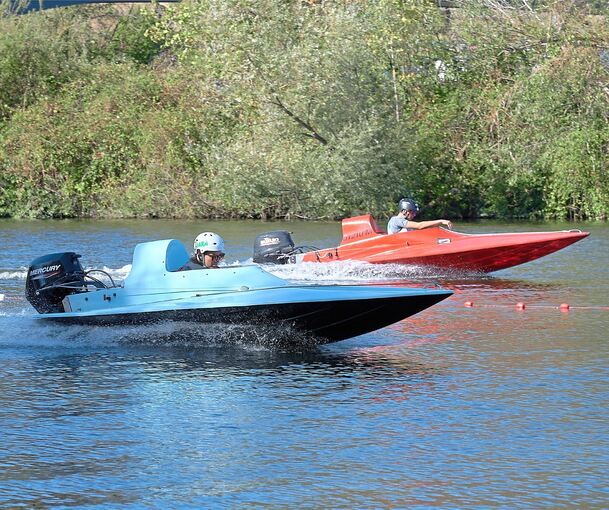 Schnell unterwegs: Auf dem Neckar hat am Wochenende das Bootsrennen „Match Race“ stattgefunden.