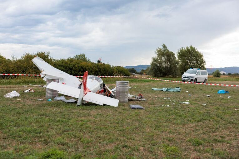 Nach dem Flugzeugabsturz mit zwei Toten in Südhessen