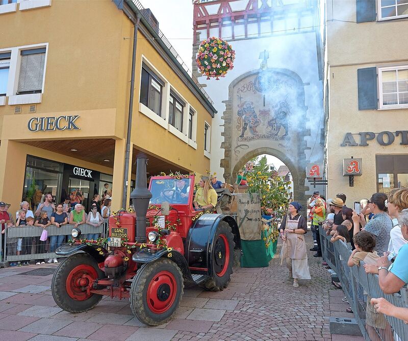 Auch die historischen Gefährte sind kunstvoll verziert.