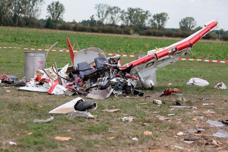 Nach dem Flugzeugabsturz mit zwei Toten in Südhessen