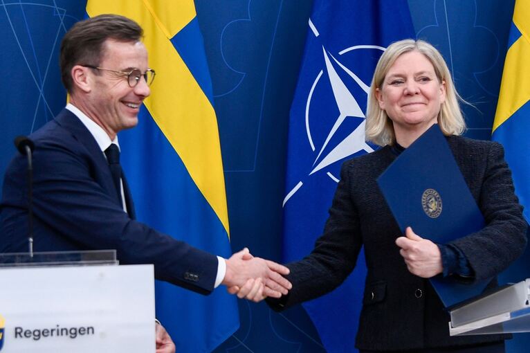 Pressekonferenz zur Aufnahme Schwedens in die Nato Pressekonferenz zur Aufnahme Schwedens in die Nato