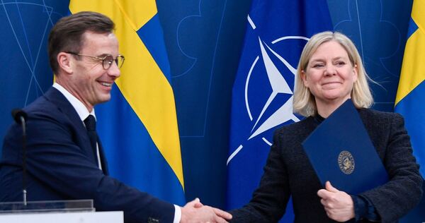 Pressekonferenz zur Aufnahme Schwedens in die Nato