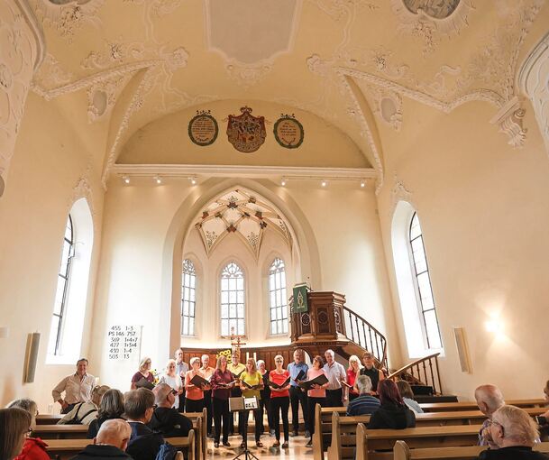 Das Vocalensemble Ludwigsburg singt in der Ottmarsheimer Hippolykirche.