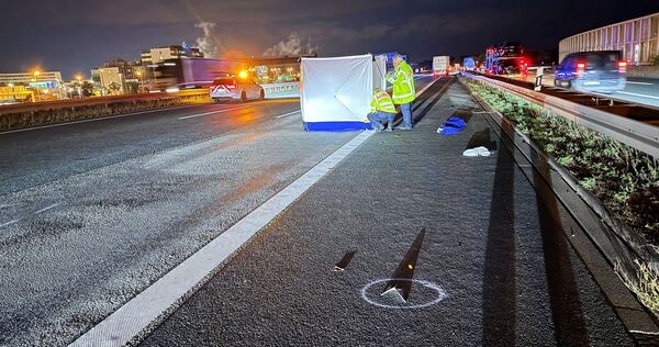 Fußgänger verunglückt tödlich auf Autobahn Richtung Airport