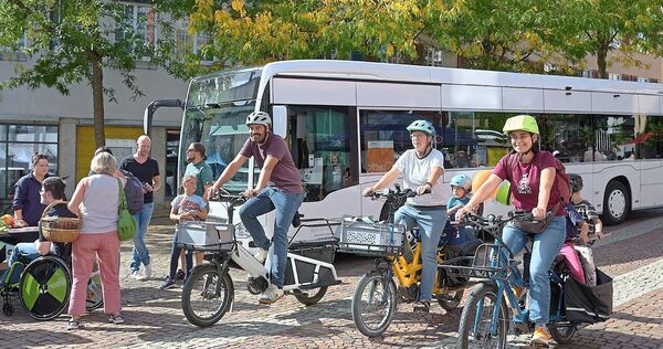 Beim Mobilitätstag können auch Lastenfahrräder ausprobiert werden Beim Mobilitätstag können auch Lastenfahrräder ausprobiert werden