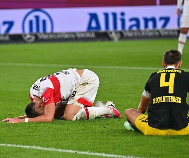 Verzweifelt: Ermedin Demirovic als Sinnbild für den harmlosen VfB-Angriff gegen Borussia Dortmund.