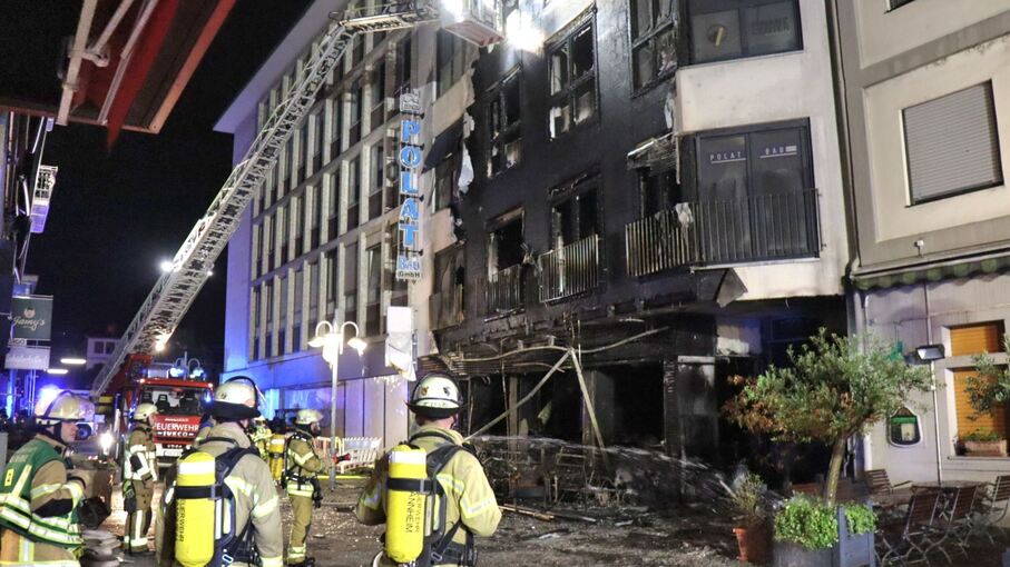 Brand in Mannheimer Innenstadt Brand in Mannheimer Innenstadt