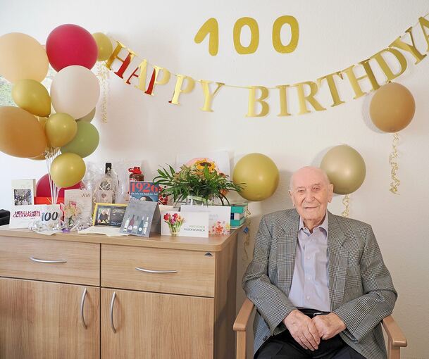 100. Geburtstag: Franz Reitinger lebt in der Senioren-Residenz Hohenzollernplatz in Ludwigsburg.