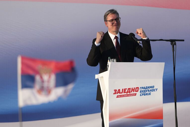 Serbiens Präsident Vucic Serbiens Präsident Vucic