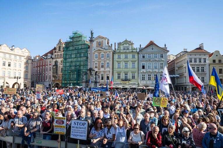 Proteste in Prag Proteste in Prag
