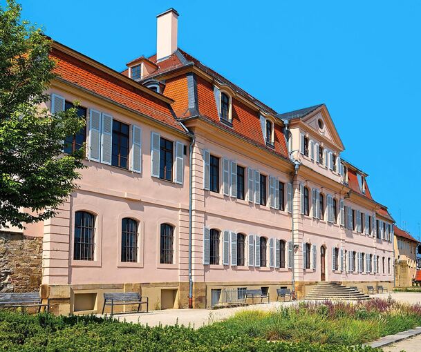 Das Stadionsche Schloss, 1756 von Reichsgraf Friedrich von Stadion, Minister und Kanzler des Erzbischofs und Kurfürsten von Mainz, als Sommerresidenz im spätbarocken Stil erbaut.
