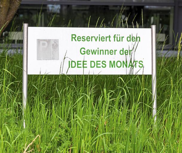 Parkplatz direkt vor dem Firmeneingang - immer reserviert für einen bestimmten Mitarbeiter.