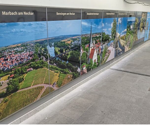 Die neuen Tafeln in der Bahnhofsunterführung sollen Lust machen, Marbach zu erkunden. Die neuen Tafeln in der Bahnhofsunterführung sollen Lust machen, Marbach zu erkunden.