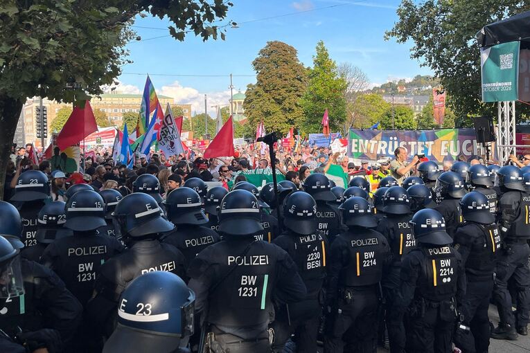 Demonstration in Stuttgart