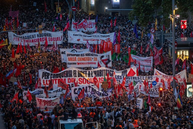 Protest gegen Wohnungsnot in Spanien Protest gegen Wohnungsnot in Spanien