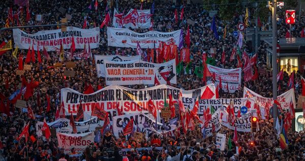 Protest gegen Wohnungsnot in Spanien Protest gegen Wohnungsnot in Spanien