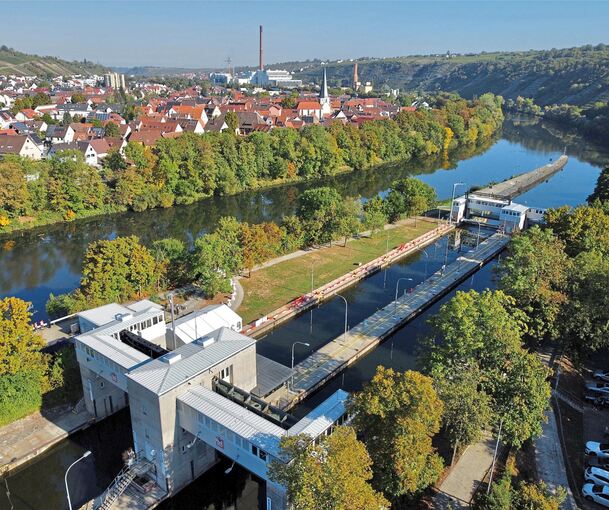 Die Schleuse Besigheim: Knapp vier Jahre lang wurde ihre linke Kammer saniert.