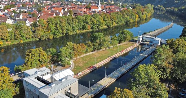 Die Schleuse Besigheim: Knapp vier Jahre lang wurde ihre linke Kammer saniert.
