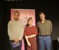 Nora Bossong und Simon Strauß (links) im Gespräch mit Moritz Heger. Nora Bossong und Simon Strauß (links) im Gespräch mit Moritz Heger.
